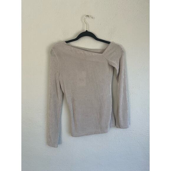 Grey Lab Woman Asymmetric One-Shoulder Top, Size Small - Picture 3 of 9